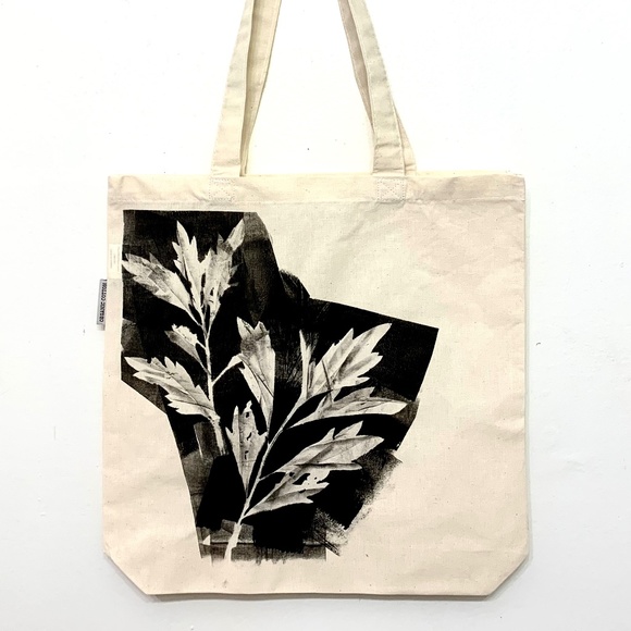 Botanical Printed Tote Bag (Mugwort) - Picture 1 of 2